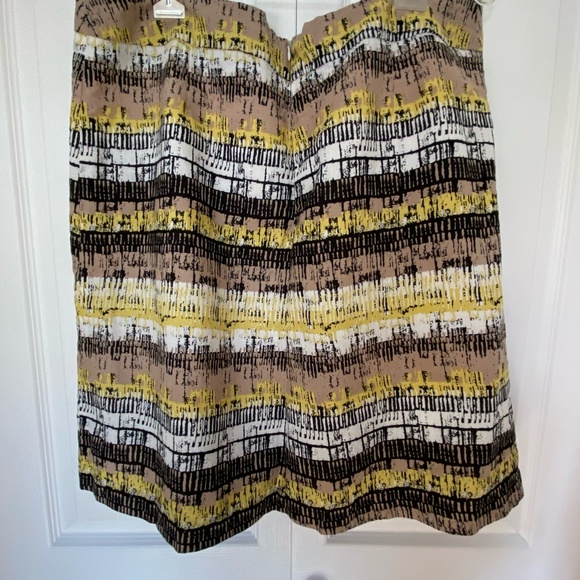 Studio Point Plus Colourful Linen Blend Mid Length Office Work  Skirt- Sz-18 - Picture 2 of 16